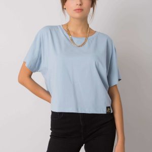 Light blue loose t-shirt Imogene FOR FITNESS