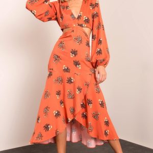 Orange dress with BSL patterns