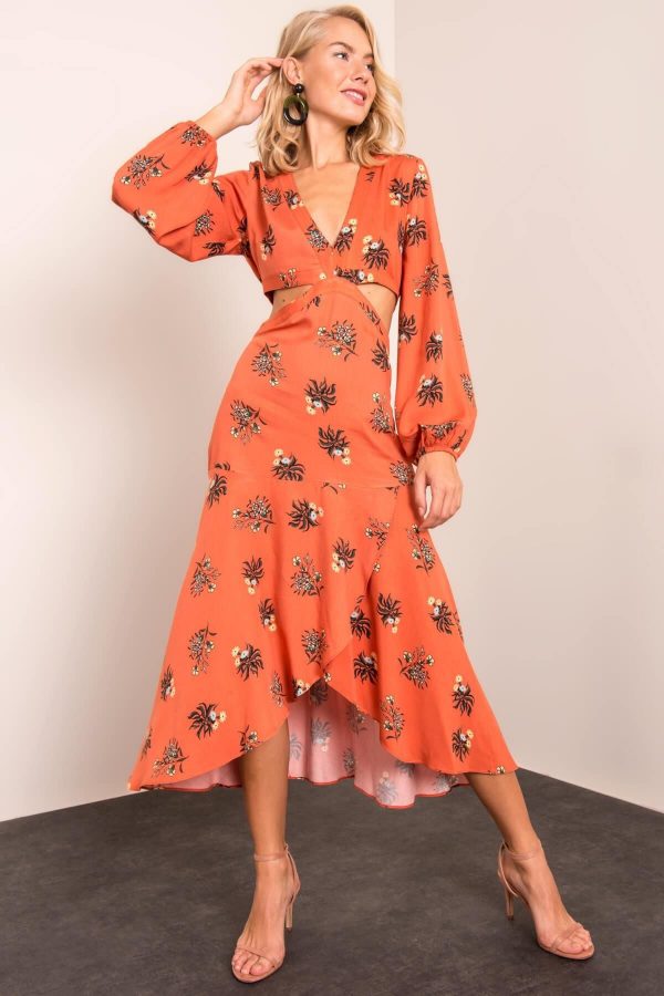 Orange dress with BSL patterns