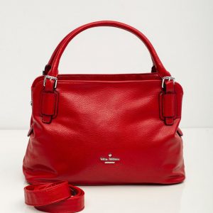 Red Eco Leather Longitudinal Bag