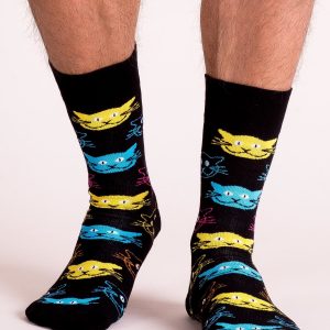 Black men's socks in cats