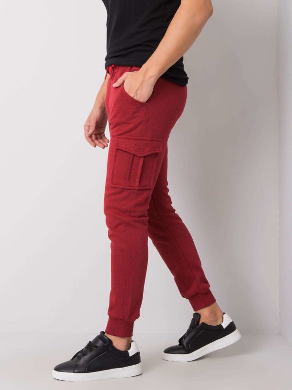 Burgundy sweatpants for men Enduring