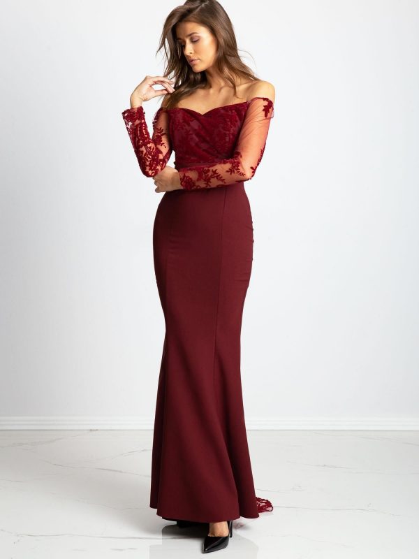 Burgundy Majesty dress