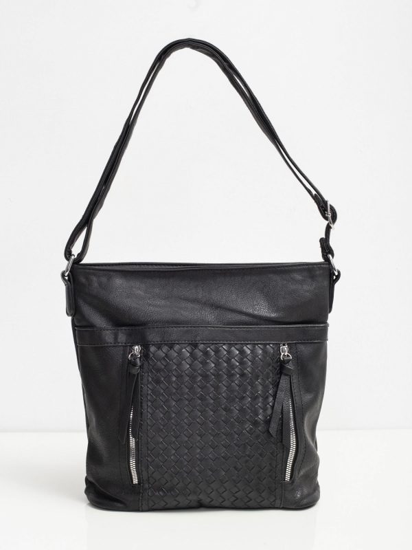 Black bag with braid motif