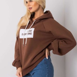 Brown padded sweatshirt Dina