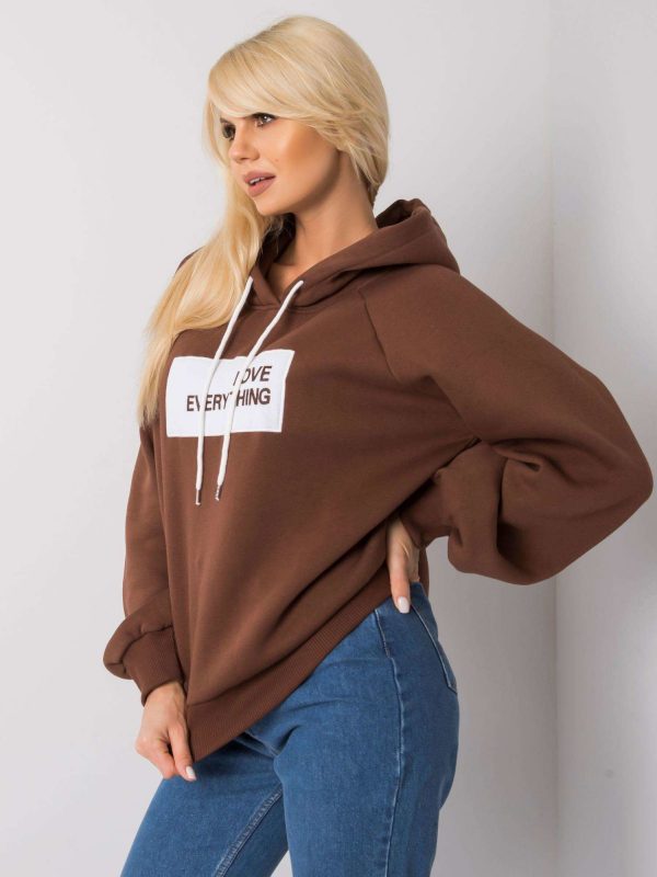 Brown padded sweatshirt Dina