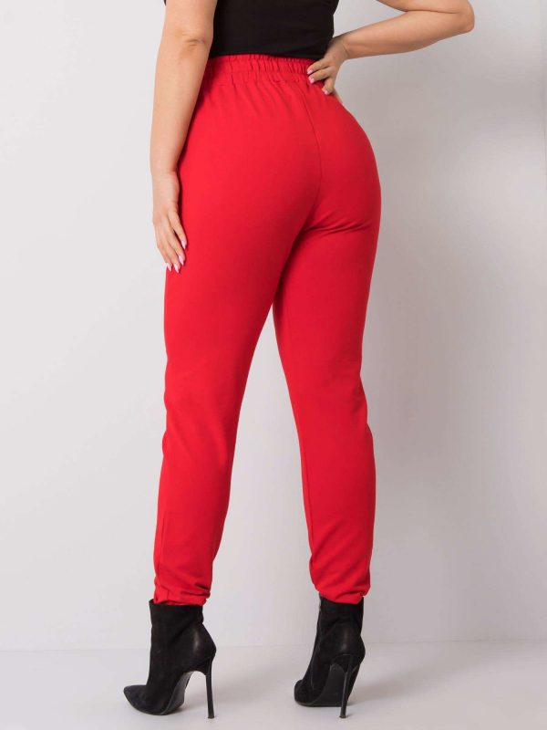 Red Plus Size Pants Ericca