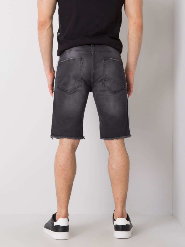 Travis Men's Black Denim Shorts