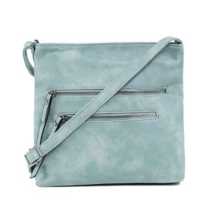 Light blue bag with pockets