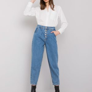 Blue pants mom jeans Cortona