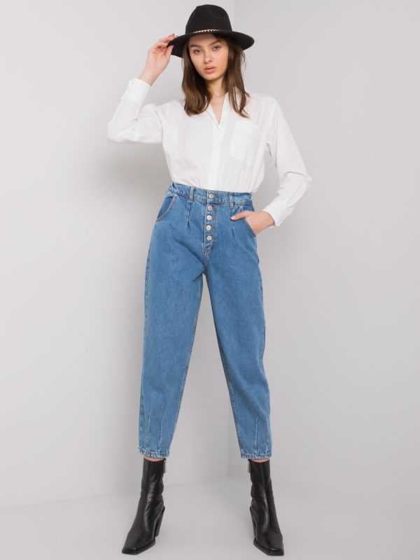 Blue pants mom jeans Cortona