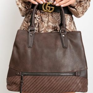 Dark brown city handbag