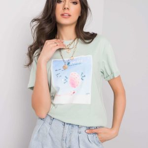 Mint Kadi Cotton T-Shirt