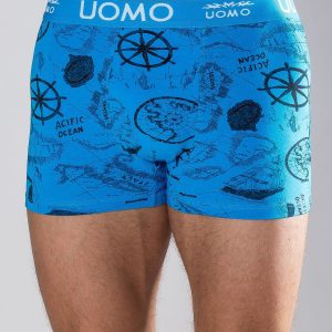 Blue Printed Boxer Shorts