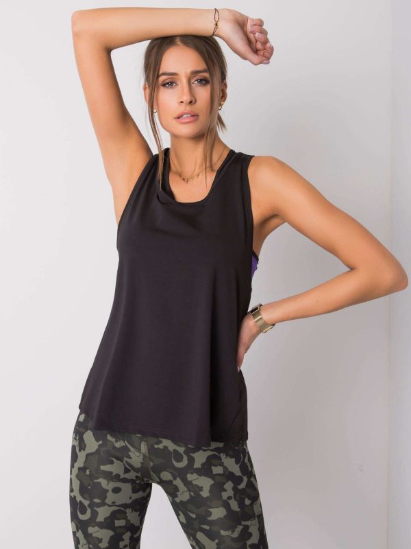 Black Lucia Sport Top FOR FITNESS