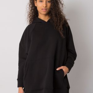 Black kangaroo sweatshirt for women Selita