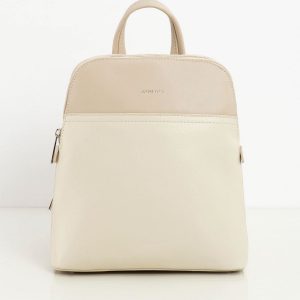 Light Beige Two-Compartment Women's Backpack