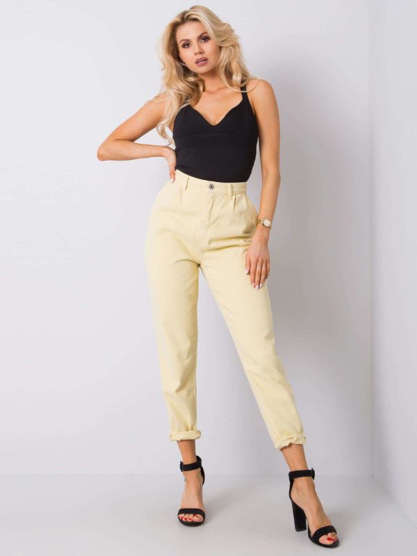 Yellow mom jeans Marisela RUE PARIS