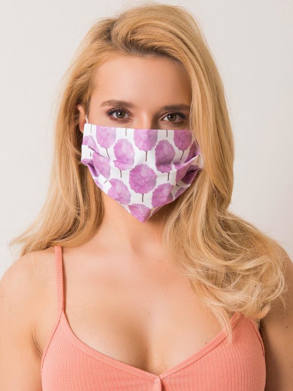 White-Purple Protective Mask