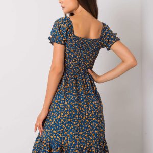 Dark blue patterned dress Dulcia RUE PARIS