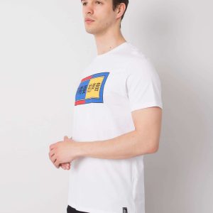 White T-shirt for men with print by Tucker LIWALI