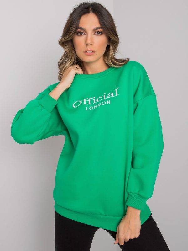 Green Hoodless Sweatshirt for Women Cherbourg