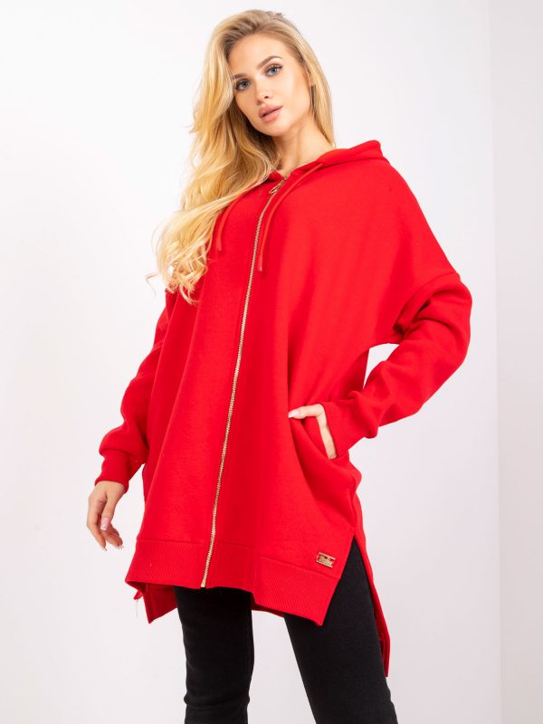 Red Perrie Long Hoodie