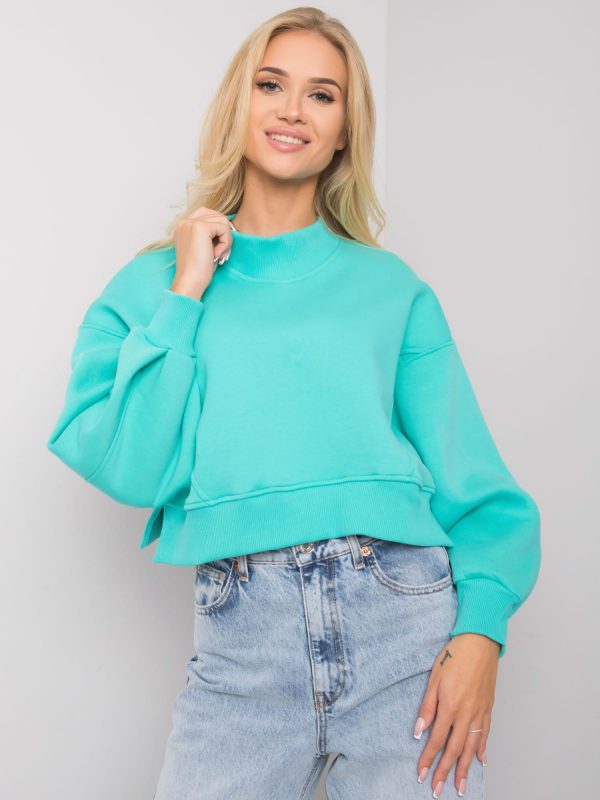 Turquoise Hoodless Sweatshirt Thilde