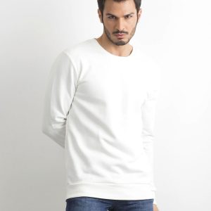 Men's White Cotton Sweatshirt