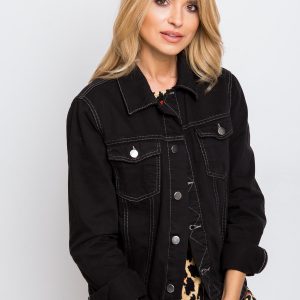 RUE PARIS Black Daisy Jacket