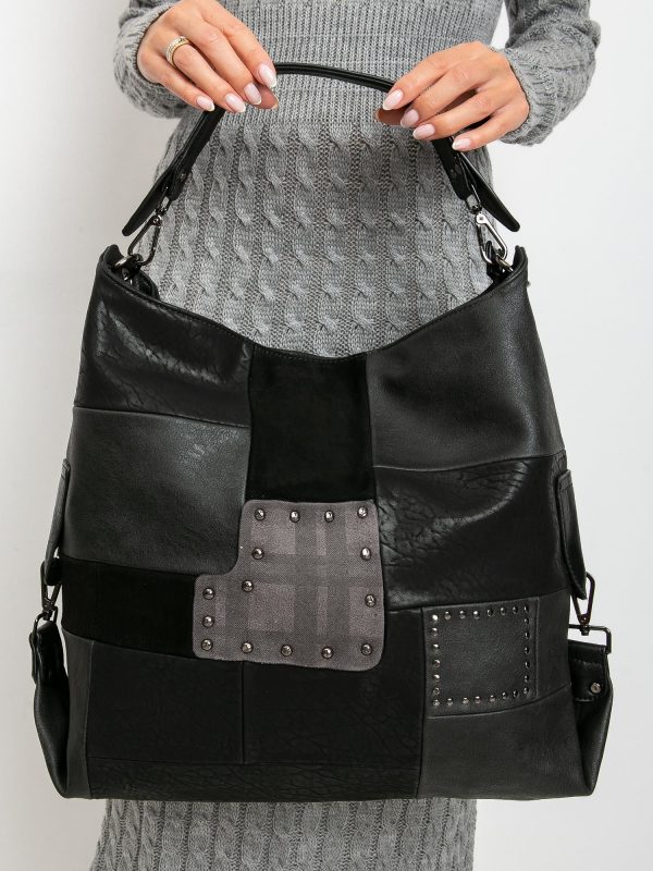 Black Large Eco Leather Bag