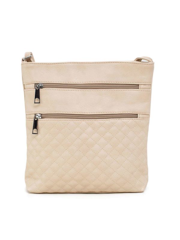 Light Peach Quilted Handbag