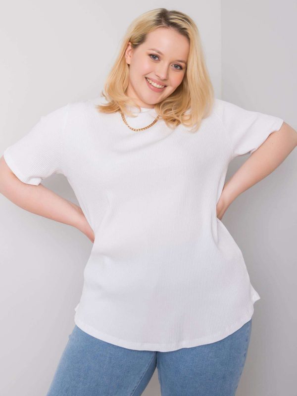 White plus size blouse Stella