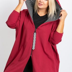 Burgundy plus size City sweatshirt