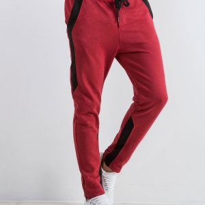 Burgundy sweatpants for men Durable