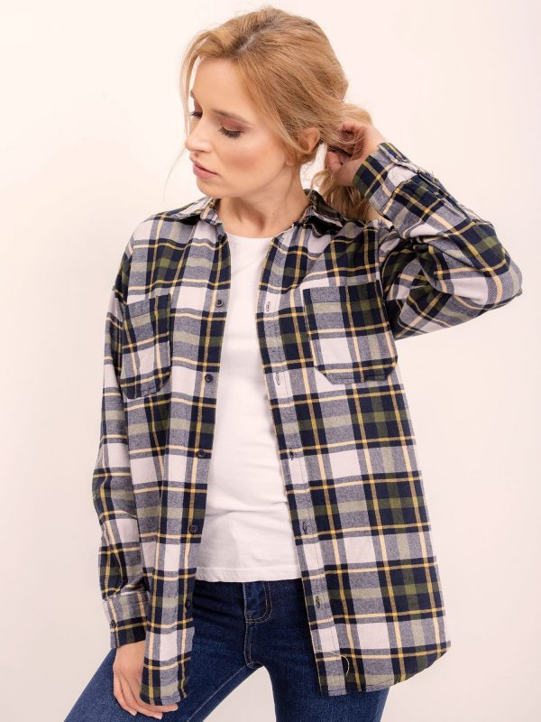 BSL Navy Blue Plaid Shirt