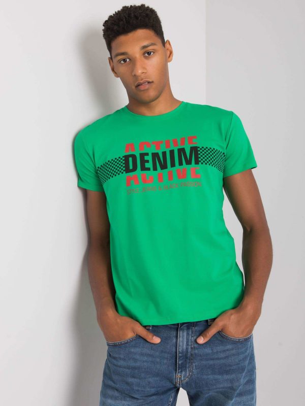 Dark Green Collin Printed Men's T-Shirt