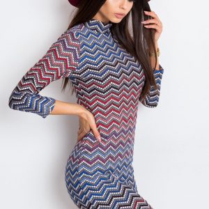 RUE PARIS Blue and Red Zen Dress