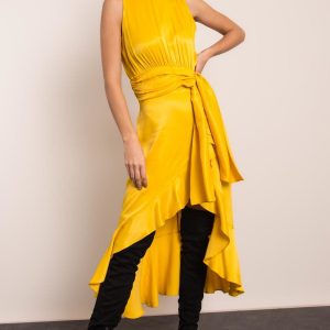 Yellow Asymmetrical BSL Dress