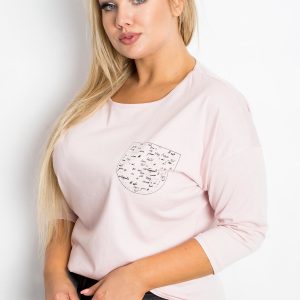 Pale pink blouse plus size Touchy