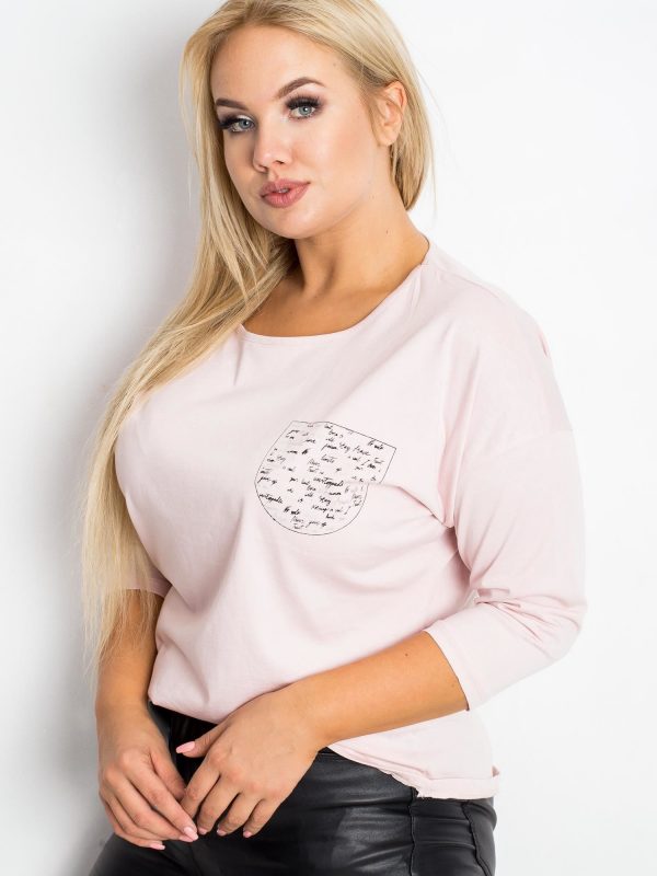 Pale pink blouse plus size Touchy