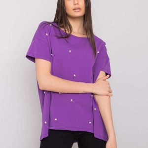 Dark purple blouse with Etty applique