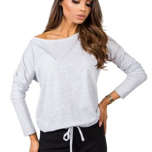 Carla's light grey melange blouse