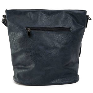 Navy blue eco-leather bag