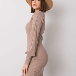 Dark beige cotton dress Alvine RUE PARIS