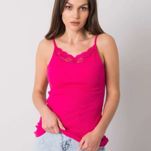 Armine Fuchsia Ribbed Top