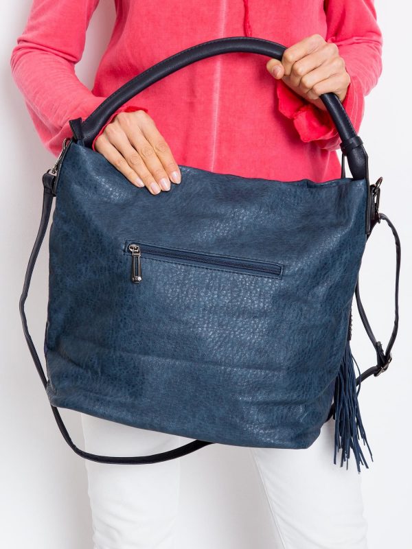 Dark Blue Soft Shoulder Bag