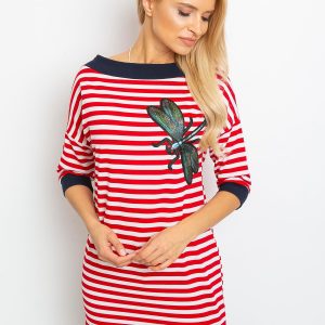 Navy blue and red tunic Emma