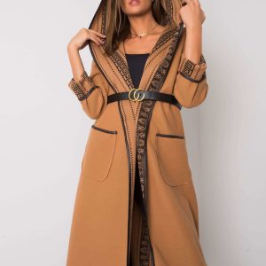 Hannele Camel Hooded Coat