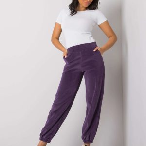 Purple velour sweatpants Shefali RUE PARIS